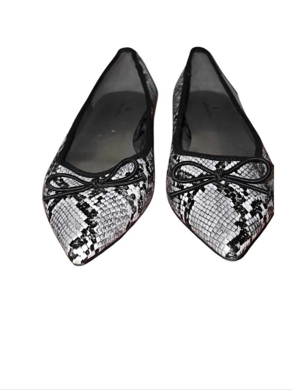 Worthington  Classic Snake-Print Ballet Flats - Black & White